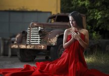 woman-and-car-red-cloth-red-dress-classic-auto-old-car.jpg